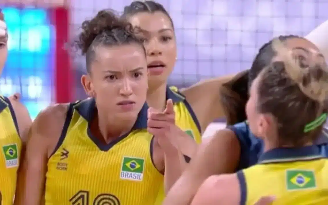 jogo, de vôlei, feminino;