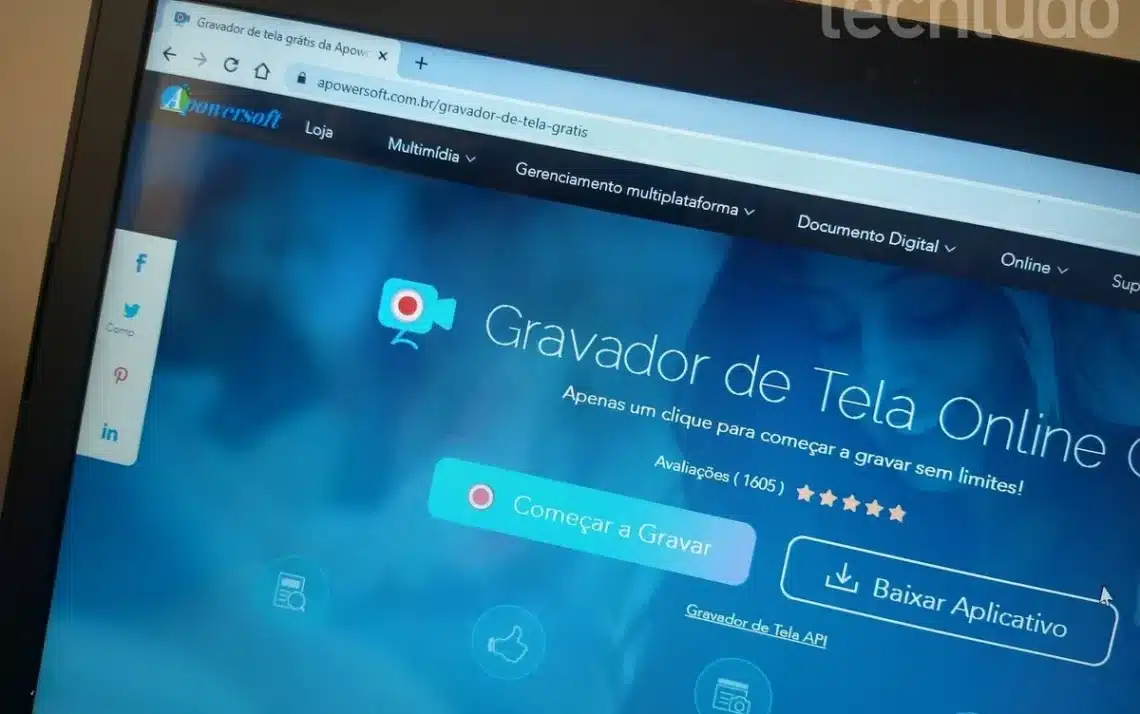 Gravador de vídeo, Captura de tela, Gravação de tela;