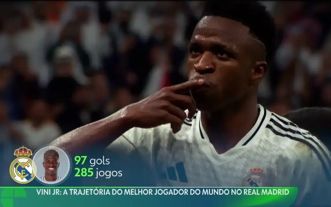 Vini Jr: A trajetória do melhor jogador do mundo no Real Madrid - Todos os direitos: © GE - Globo Esportes